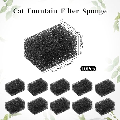 Giantree Filtration Éponge Filtre pour Fontaine à Chat - Carré - Chat - Cuisine - EasyNet - 2,5 L - Filtration Continue