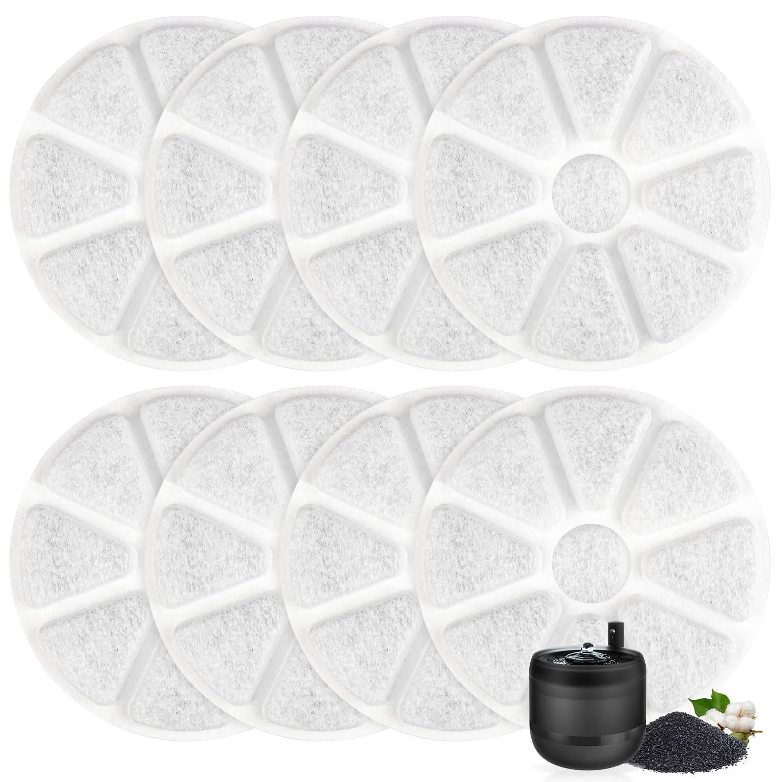 8 Filtres pour Philips Fontaine à Eau Pet Series PAW3210/02 - Carbone Actif - Filtration Triple pour Chat - Accessoires